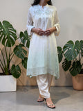 Ethereal Ivory & Mint Ombre Embellished Co-Ord Set
