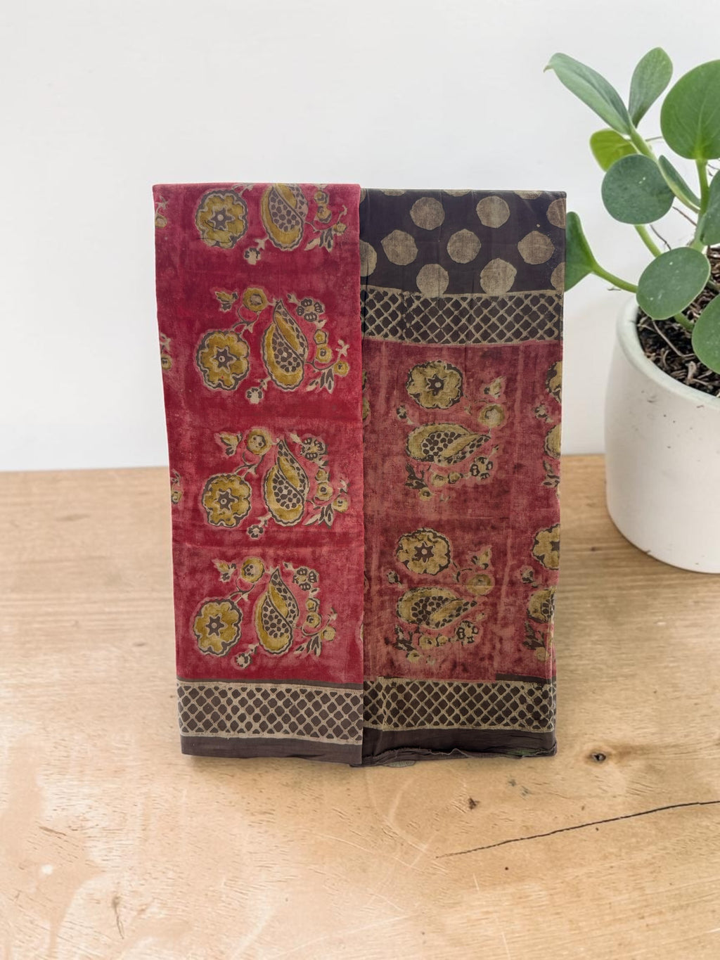 Premium Cotton Ajrakh Print Unstitched Suit & Dupatta Set