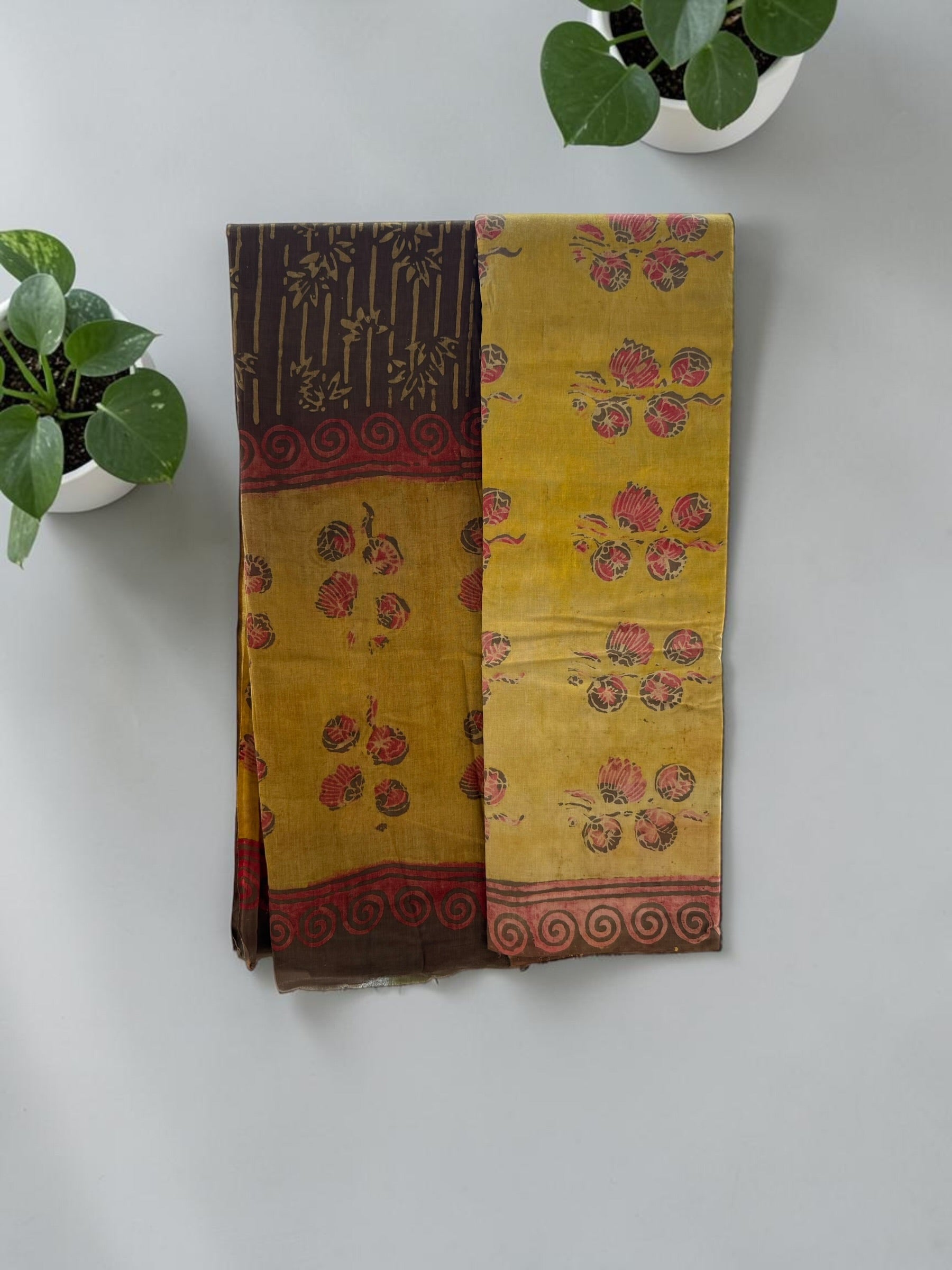 Premium Cotton Ajrakh Print Unstitched Suit & Dupatta Set