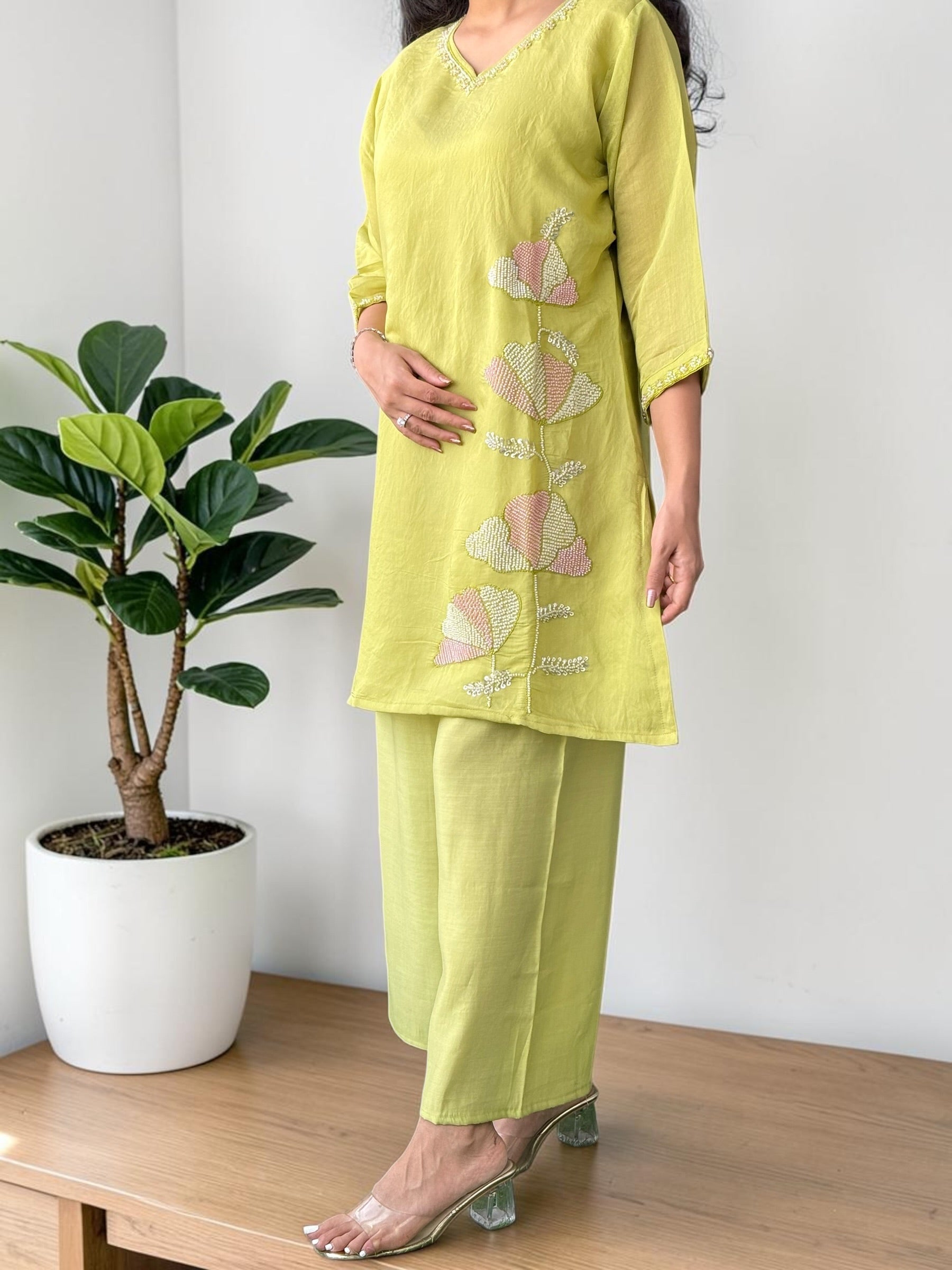 Mint Green Mul Cotton Co-ord Set