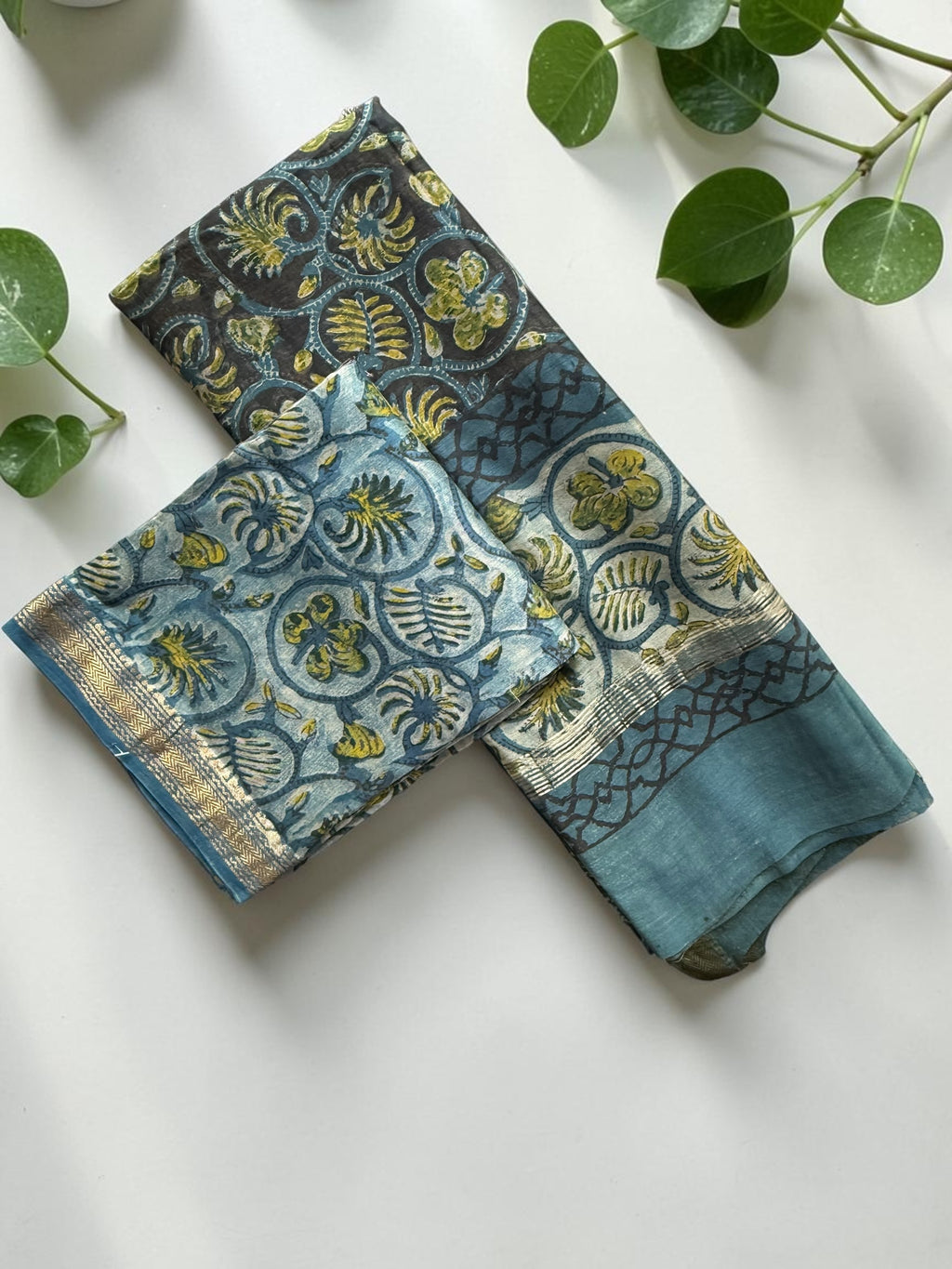 Premium Maheshwari Ajrakh Suit Set